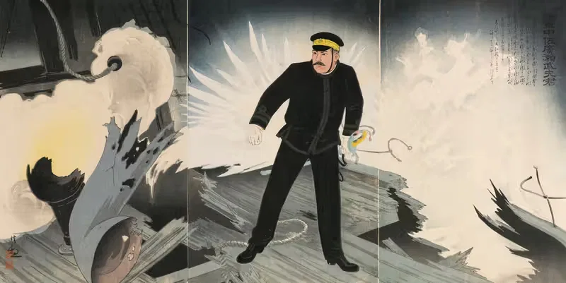 Морской командир Хиросэ Такэо by Кобаяси Киёчика, 1904 — digital art print download