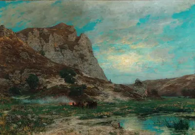 Солдаты на отдыхе by Карл Фридрих Лессинг, 1877 — digital art print download