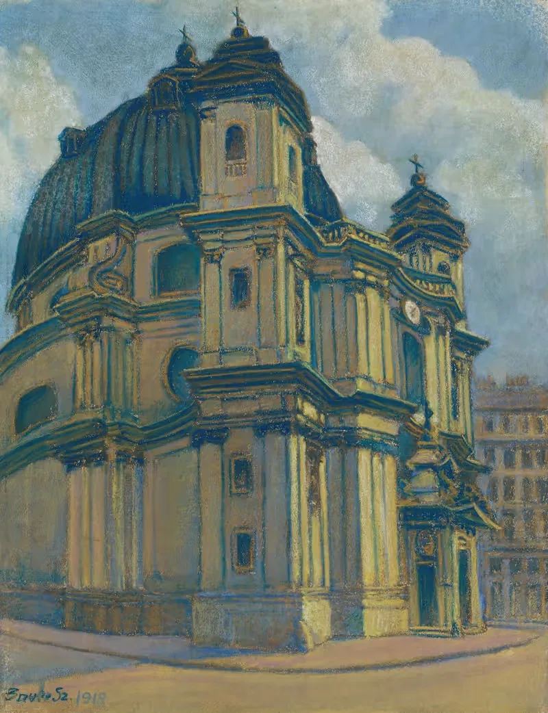 Церковь в Вене by Константин Баур, 1918 — digital art print download