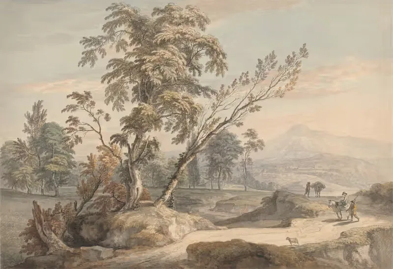 Italianate Landscape with Travellers no. 2 — Paul Sandby