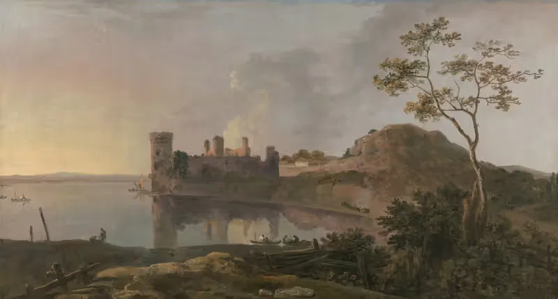 Летний вечер (Замок Карнарвон) by Ричард Уилсон, 1764-1765 — digital art print download