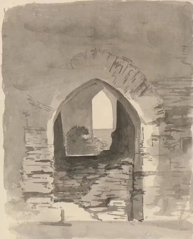 An Arched Entrance into a Ruined Building — Samuel Davis