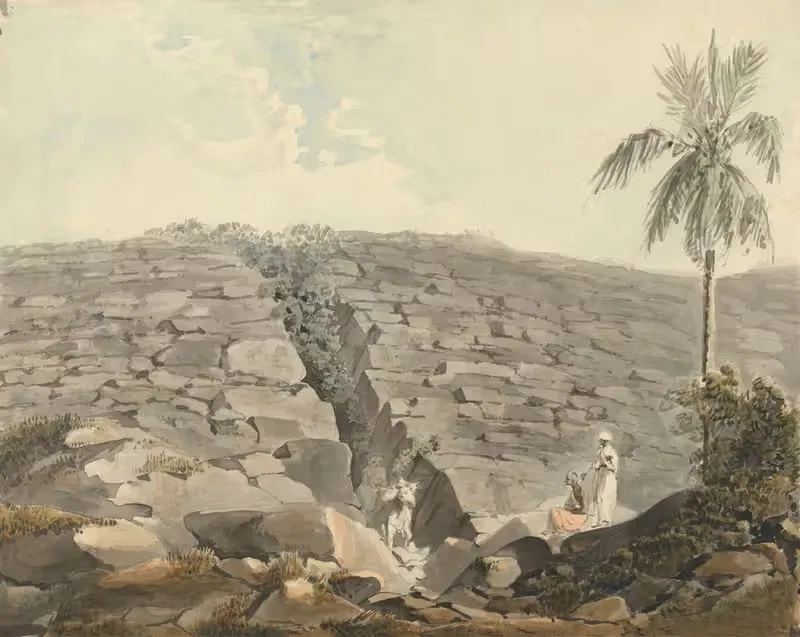 Cleft in a Formation of Rocks — Samuel Davis