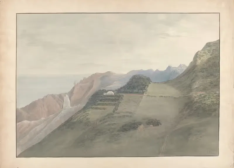 View in St. Helena by Samuel Davis, 1806 — digital art print download