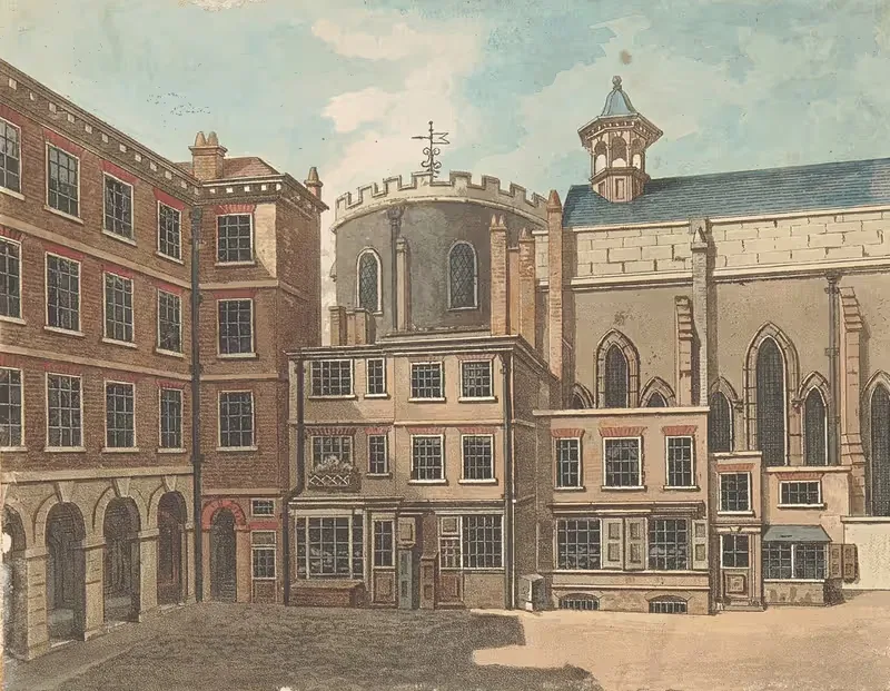 Temple Church by Samuel Ireland, 1800 — digital art print download
