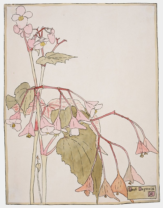 Beef Begonia by Ханна Боргер Овербек — digital art print download