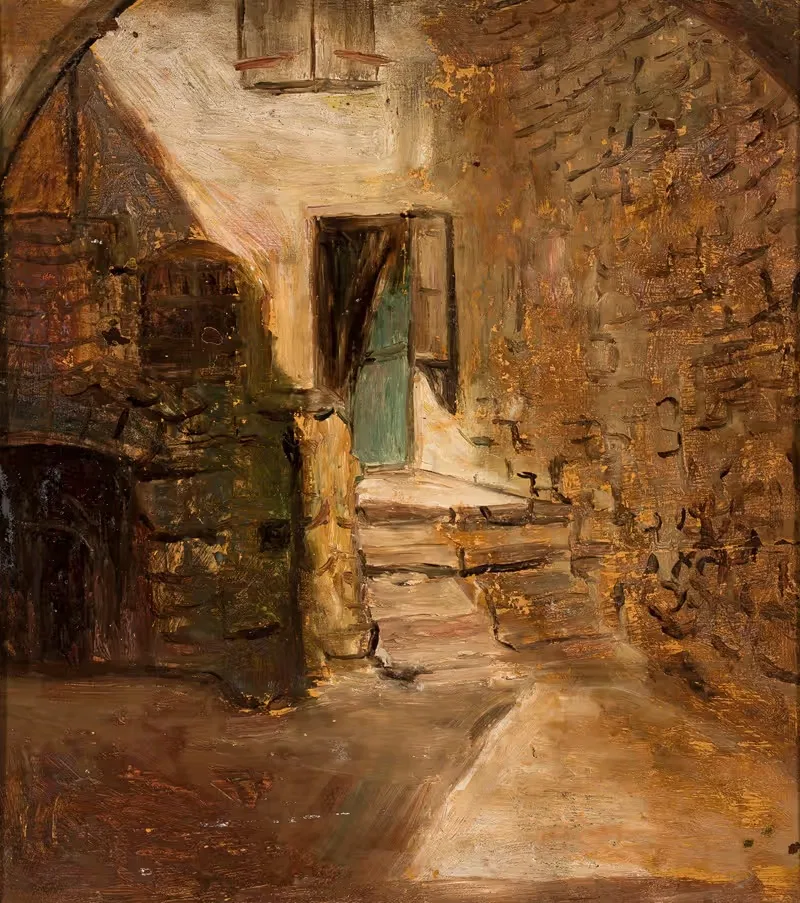 Фрагмент старого дома by Тадеуш Маковский, 1920 — digital art print download