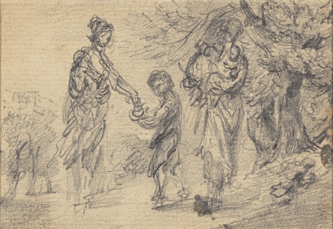 Landscape with two women and child — Gainsborough Dupont
