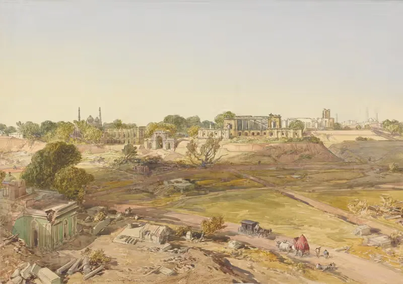 The Residency, Lucknow by William Simpson, 1864 — digital art print download