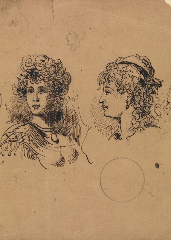 Two Female Heads by George Augustus Sala — digital art print download