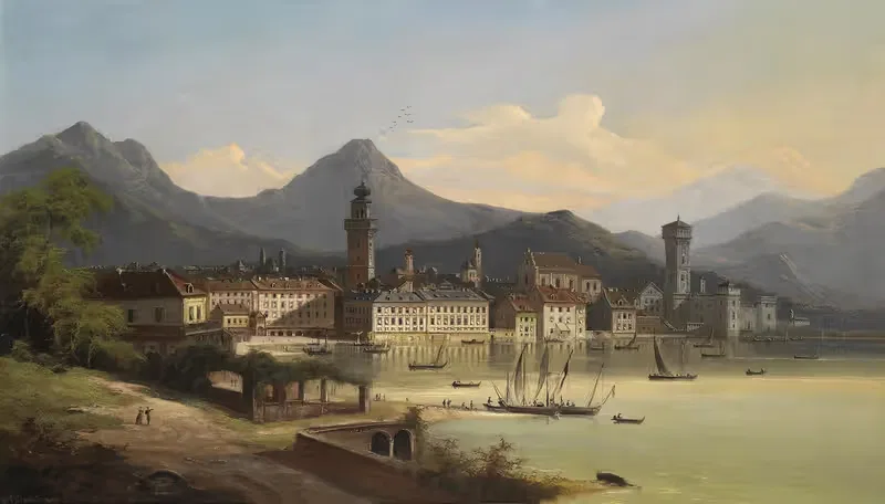 Riva am Gardasee by Johann Wilhelm Jankowski — digital art print download