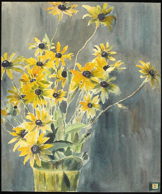 Vase with Blackeyed Susans by Hannah Borger Overbeck — digital art print download