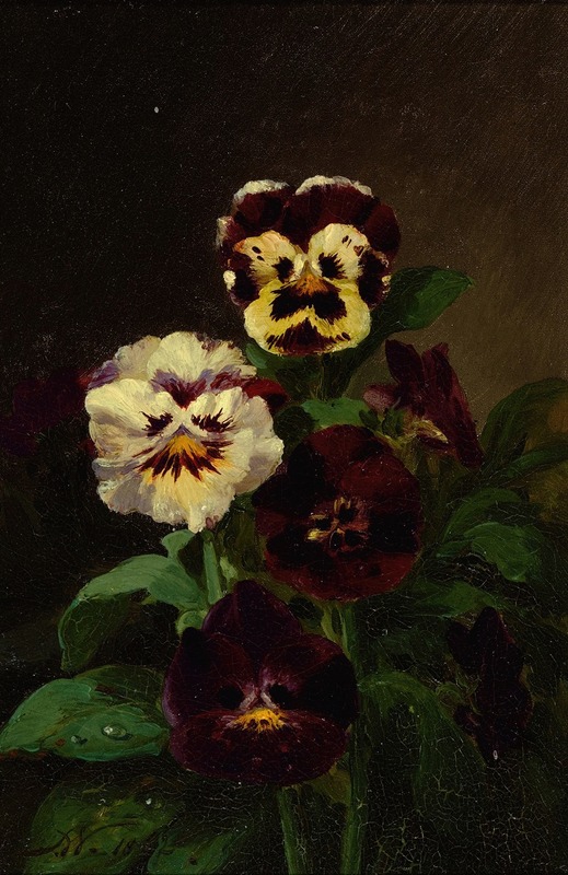 Pansies by Джон Уильямсон, 1862 — digital art print download