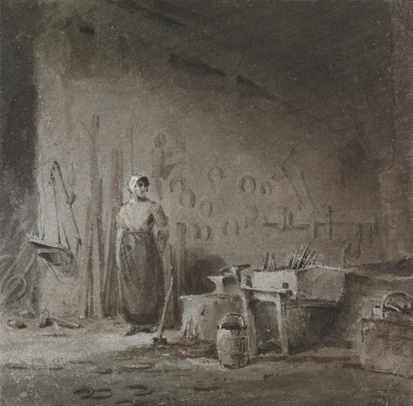 Interior of a Blacksmith's Forge by Джордж Джонс — digital art print download