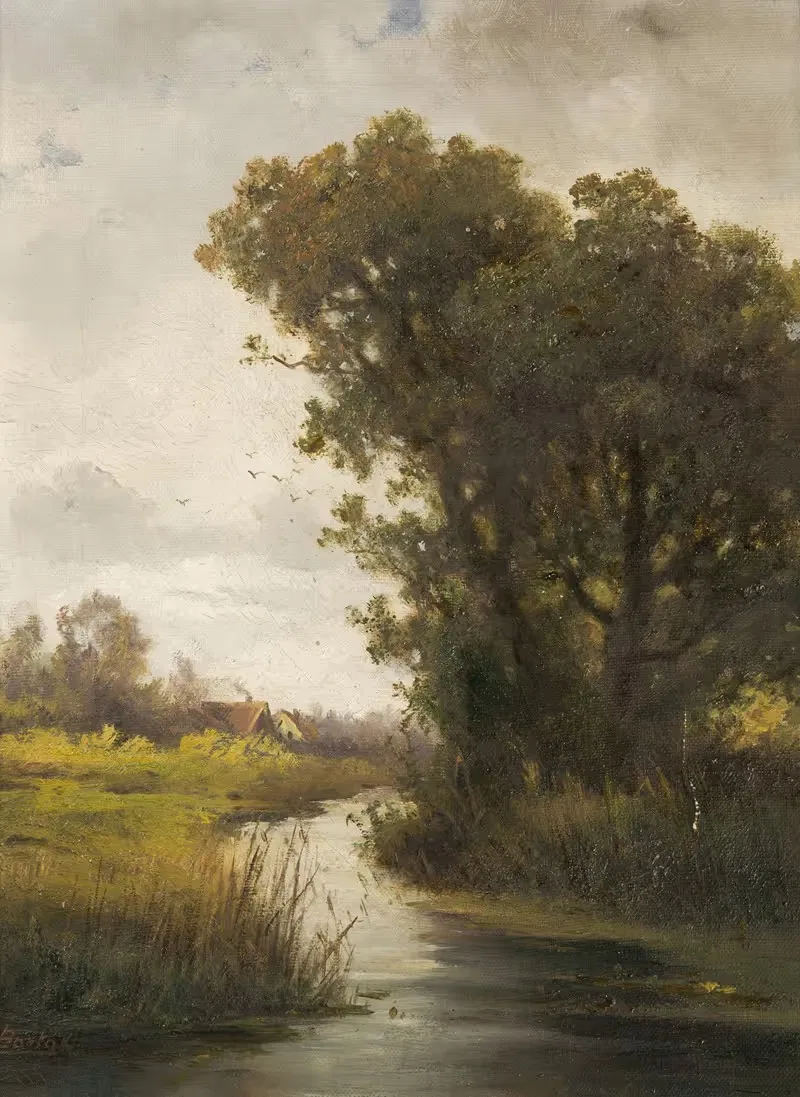 Trees by the Water by Ludvík Barták — digital art print download