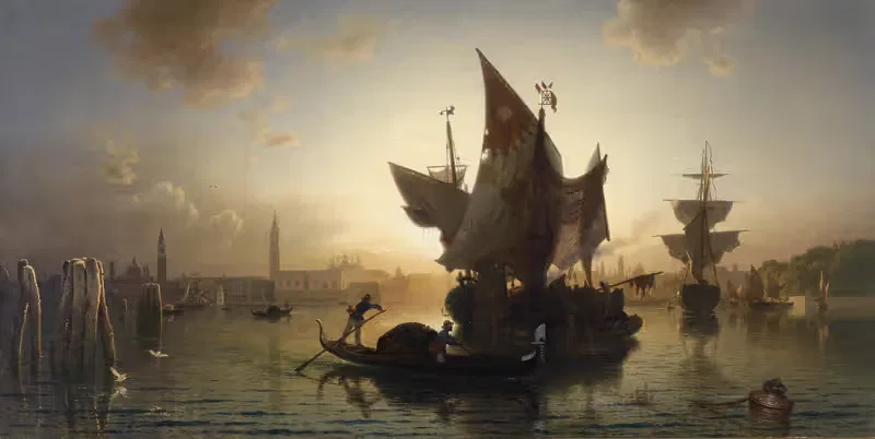 Venedig bei Sonnenuntergang — Ludwig Meixner