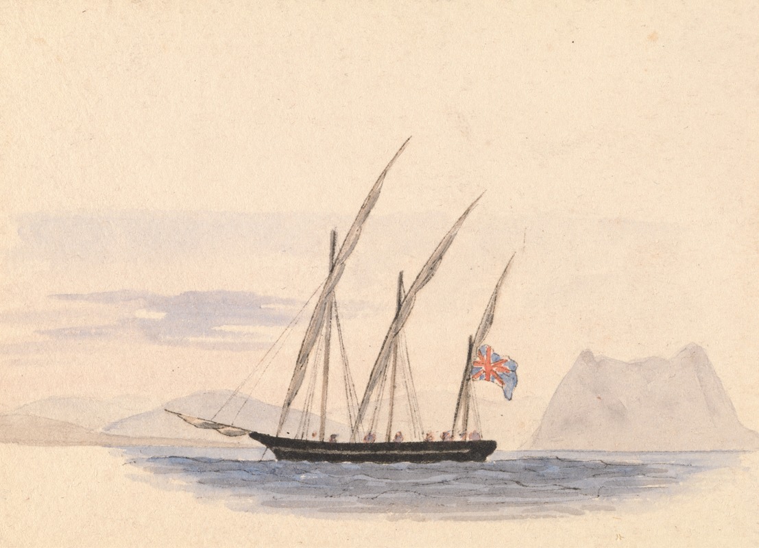 A Mistica, Gibraltar by Джордж Лотиан Холл, 1844 — digital art print download