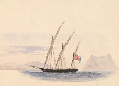 A Mistica, Gibraltar by Джордж Лотиан Холл, 1844 — digital art print download
