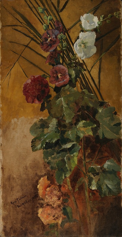 Hollyhocks by Росс Стерлинг Тёрнер, 1876 — digital art print download