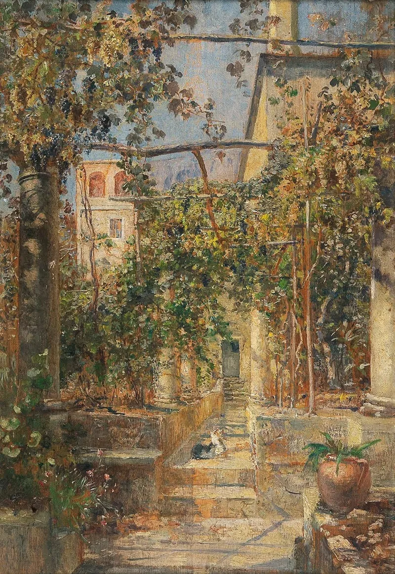Klosterhof in Capri by Marie Egner — digital art print download