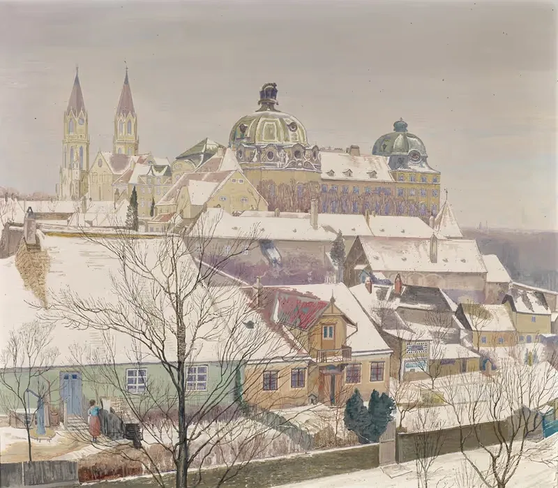 Клостернойбург зимой by Макс Карер, 1924 — digital art print download