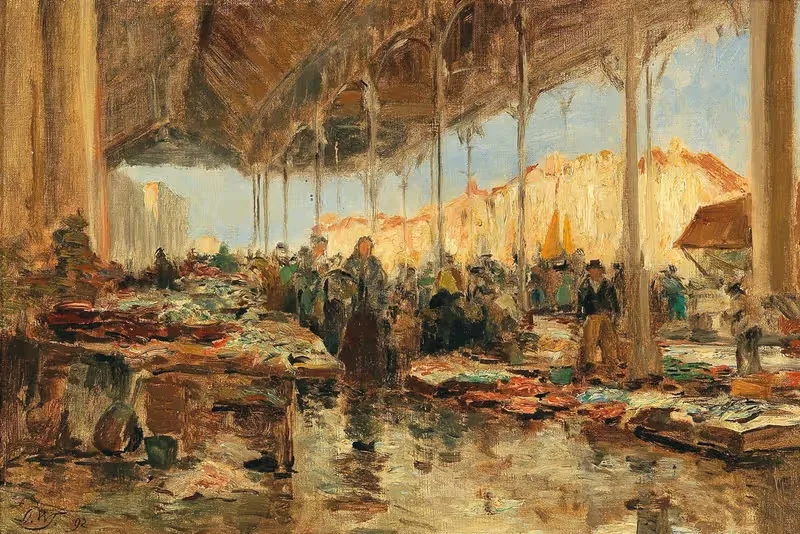 The fish market in Venice — Olga Wisinger-Florian