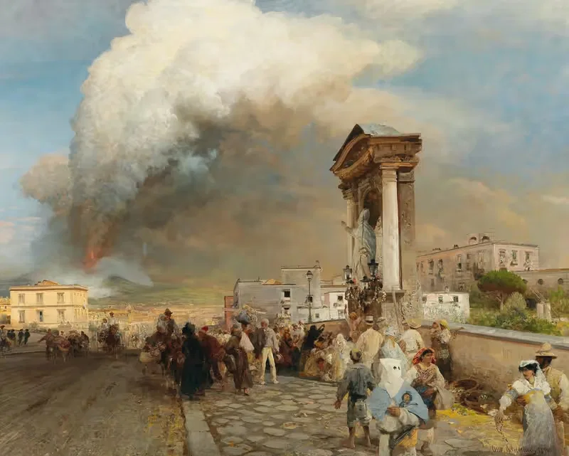 Ausbruch des Vesuv by Oswald Achenbach — digital art print download
