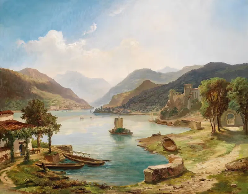 Norditalienische Seenlandschaft — Othmar Brioschi