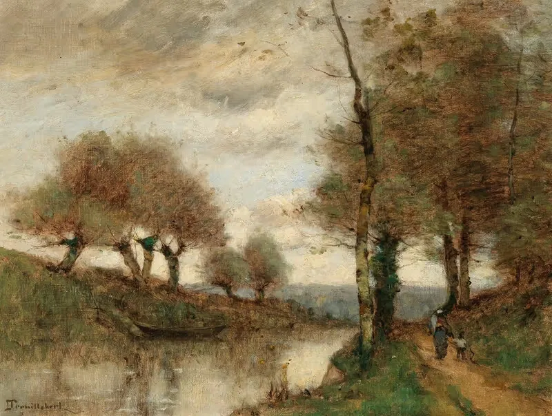 Heimweg am Fluss by Paul Désiré Trouillebert — digital art print download