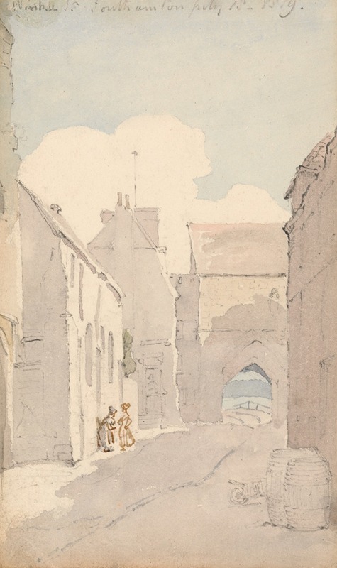 Winkle Street, Southampton by Джордж Шепхард, 1819 — digital art print download