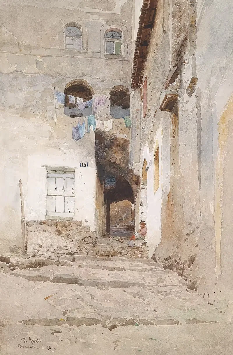 Дома в Терачине by Пио Йорис, 1898 — digital art print download