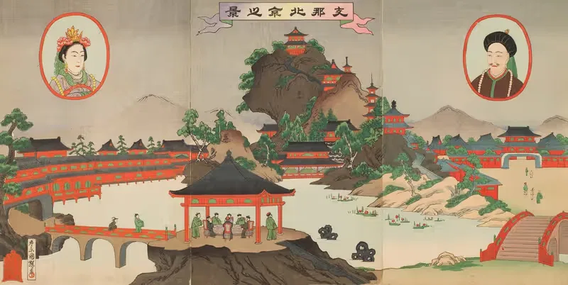 View of Beijing in China — Utagawa Kuniteru III