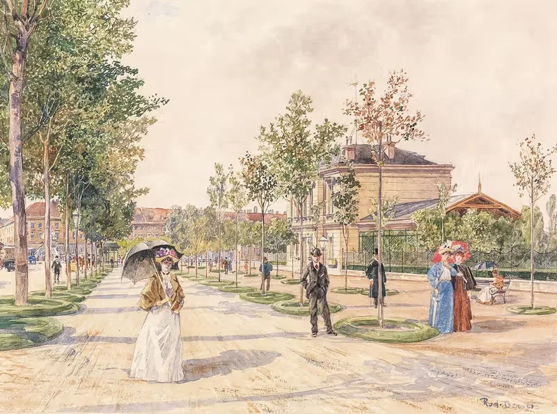 Sonntagsspaziergang am Stubenring — Rudolf Bernt