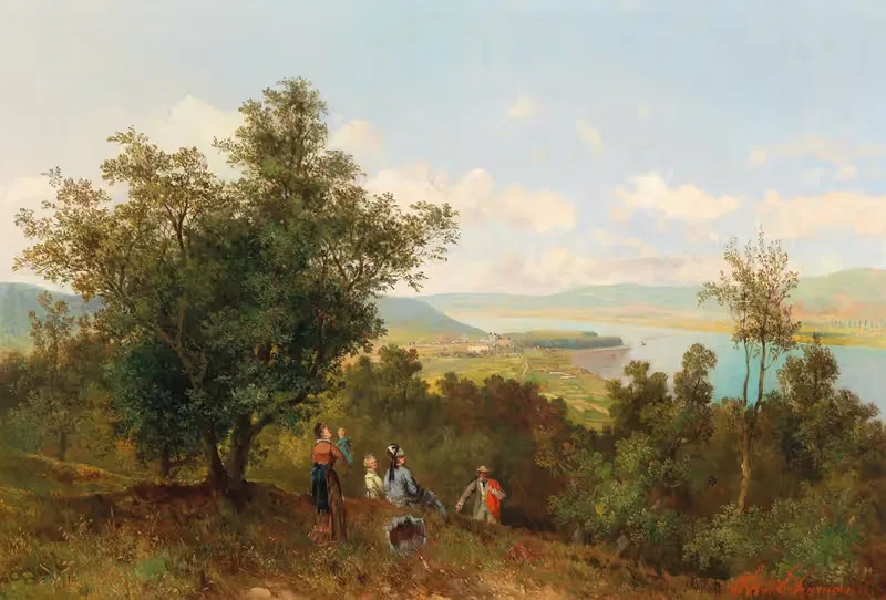 View of Klosterneuburg — Theodor Freiherr von Ehrmanns