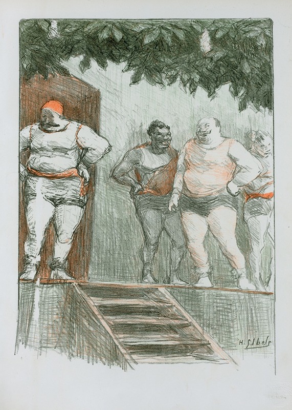 Dessin original pour les Maîtres de l'Affiche — Henri-Gabriel Ibels