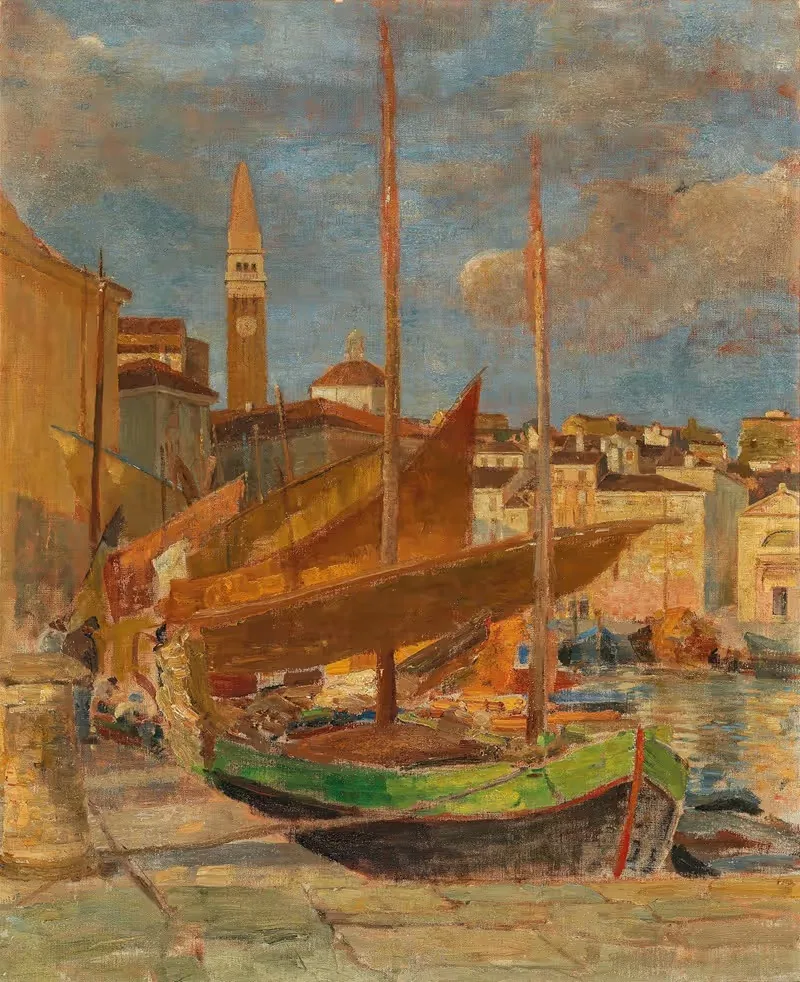 In the Harbour of Pirano — Tina Blau