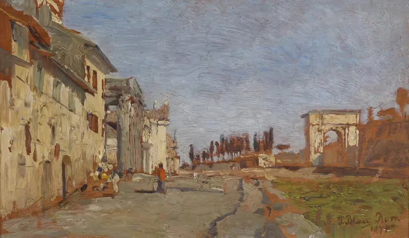 Римское каприччио с аркой Тита by Тина Блау, 1879 — digital art print download
