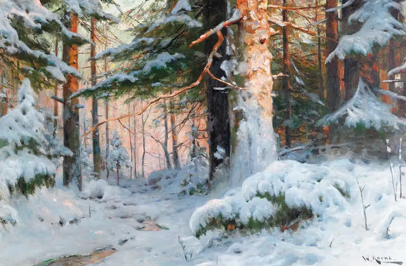 Зимний пейзаж by Уолтер Мораз — digital art print download