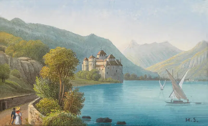 Blick auf Schloss Chillon am Genfer See — Hubert Sattler