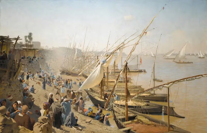 Нил в Булаке by Адольф фон Меккель, 1888 — digital art print download