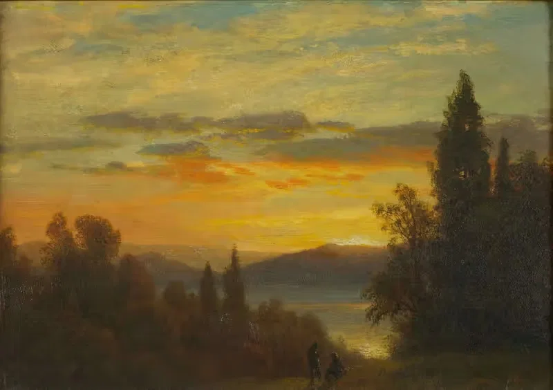 On the Hudson River Near Irvington — Albert Bierstadt