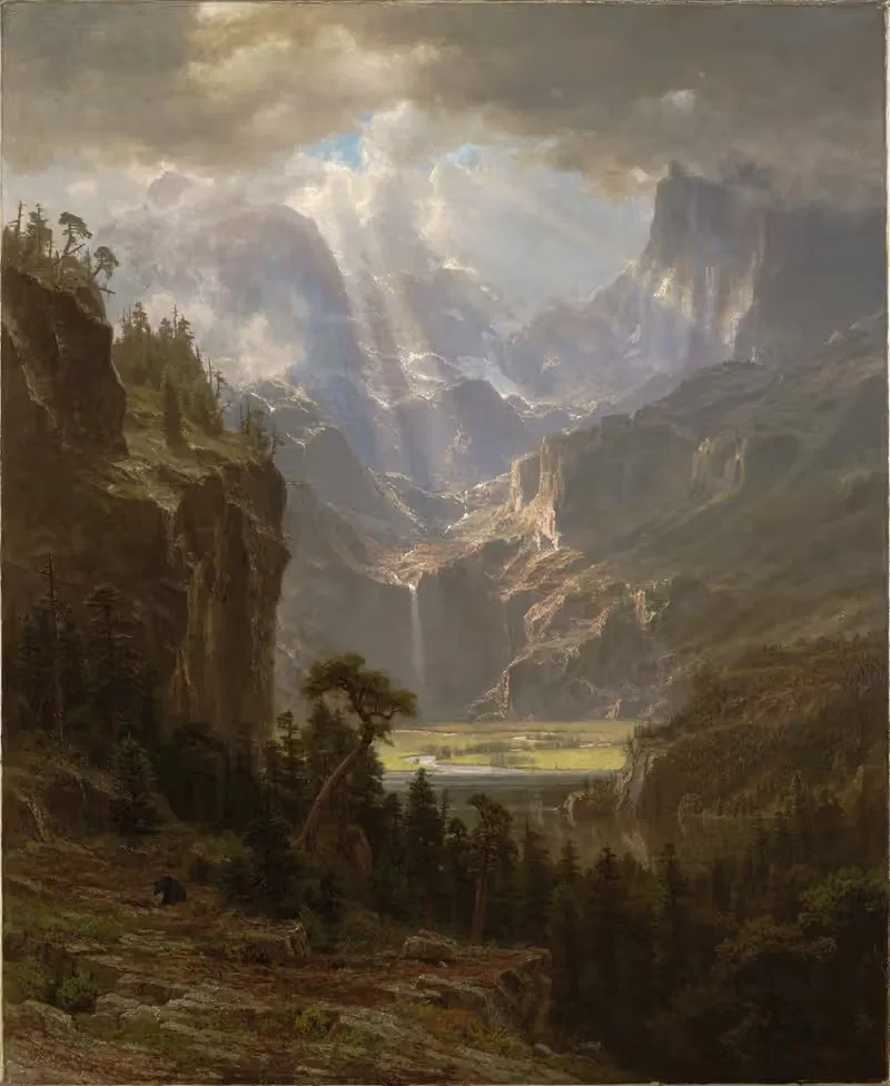 Скалистые горы, пик Ландера by Альберт Бирштадт, 1863 — digital art print download