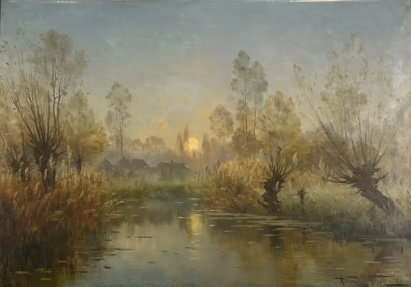 Река на закате солнца by Арман Гери, 1894 — digital art print download