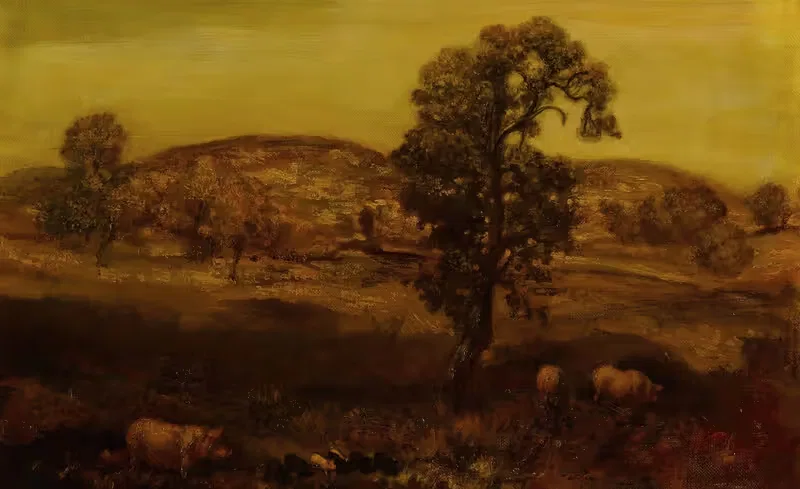 Landscape with Pigs — Arthur Bowen Davies