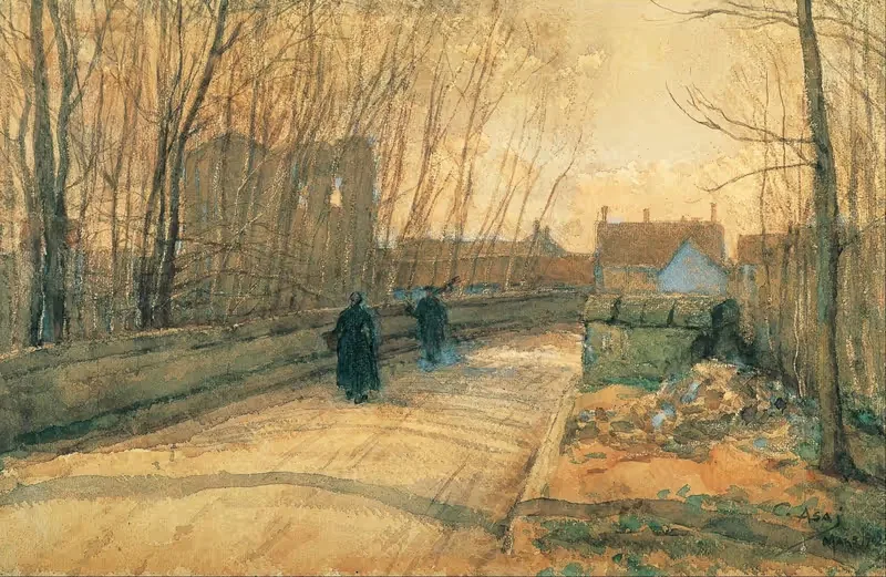 Мост в Грез-сюр-Луан by Асай Тю, 1902 — digital art print download