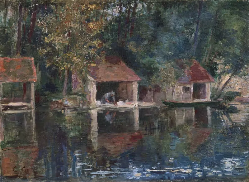 Washing Place in Grez-sur-Loing — Asai Chū