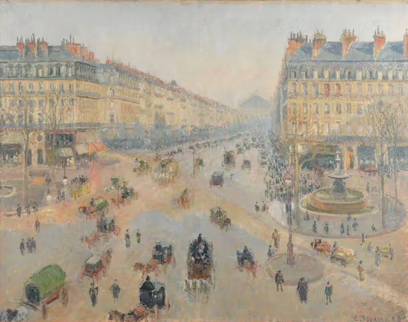 L'Avenue de l'Opéra by Camille Pissarro, 1898 — digital art print download
