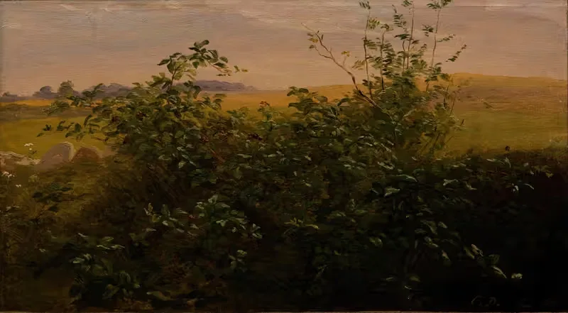 Hedge with blackberry by Carlo Dalgas, 1846 — digital art print download