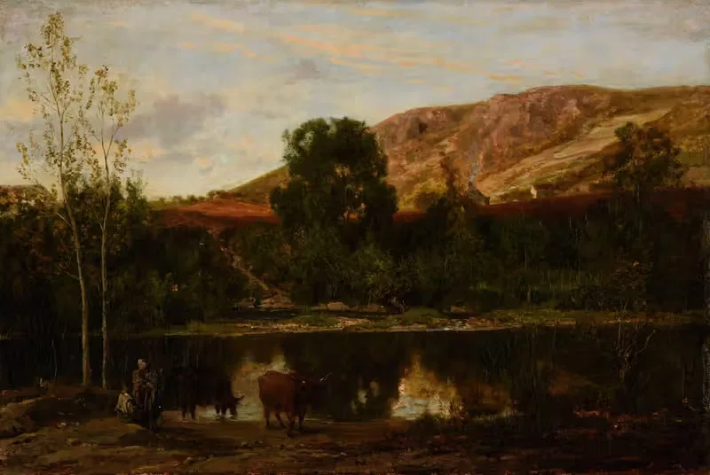 Paysage, étang by Charles François Daubigny, 1847 — digital art print download