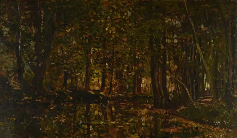 Ручей под лесом by Шарль Франсуа Дюбини, 1866 -1886 — digital art print download